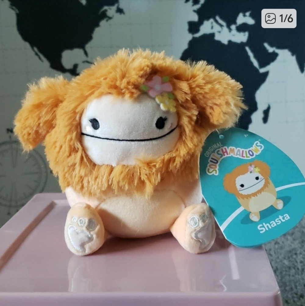 Shasta The Orange Bigfoot 5" Squishmallow Plush NEW WITH TAGS